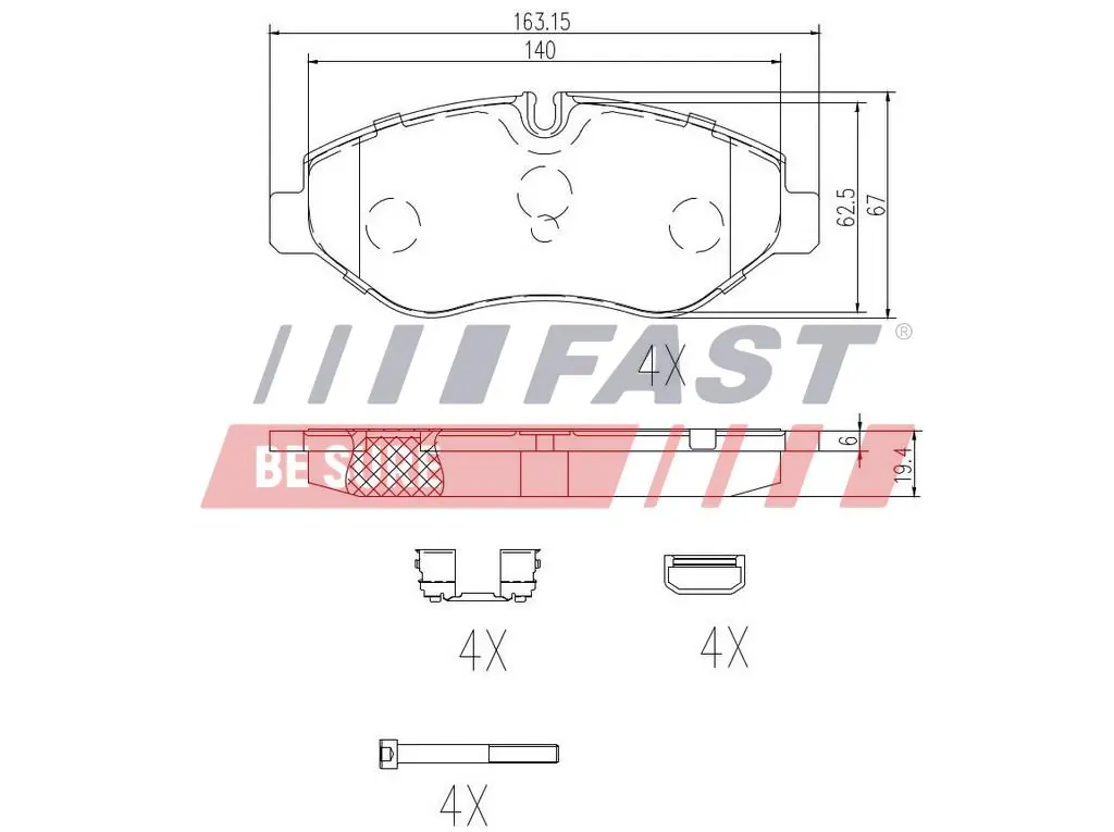 FT29135 Fast Колодки передние