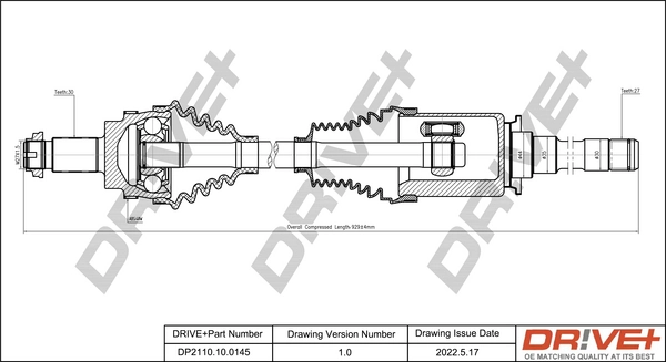 Привод передний правый GKN-Spidan 0025428 цена, от 128.42 USD