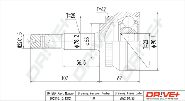 Junta homocinética externa dianteira Nissan Sunny 2 B12