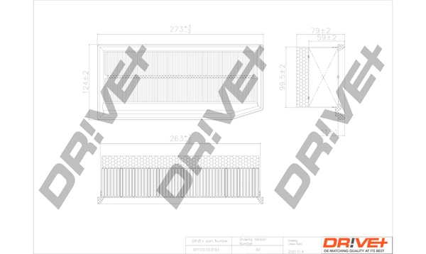 Элемент воздушного фильтра Dacia Lodgy универсал (JS) (2012 - 2026) цена, от 9.07 USD