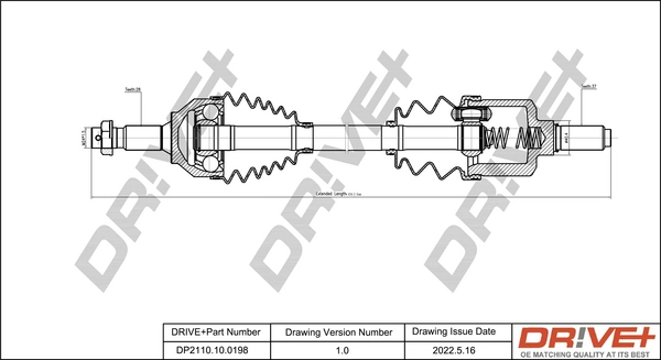 Привод передний левый Citroen C5 I хэтчбек (DC) (2001 - 2004) цена, от 88.24 USD