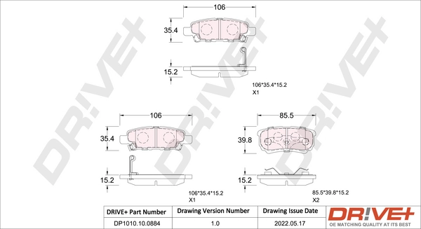 Sapatas do freio traseiras de disco Dodge Caliber PM