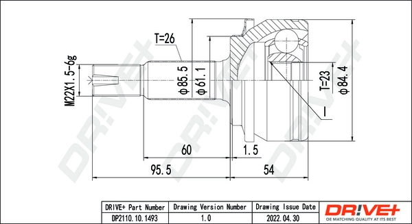 Junta homocinética externa dianteira Toyota Avensis 3 T27