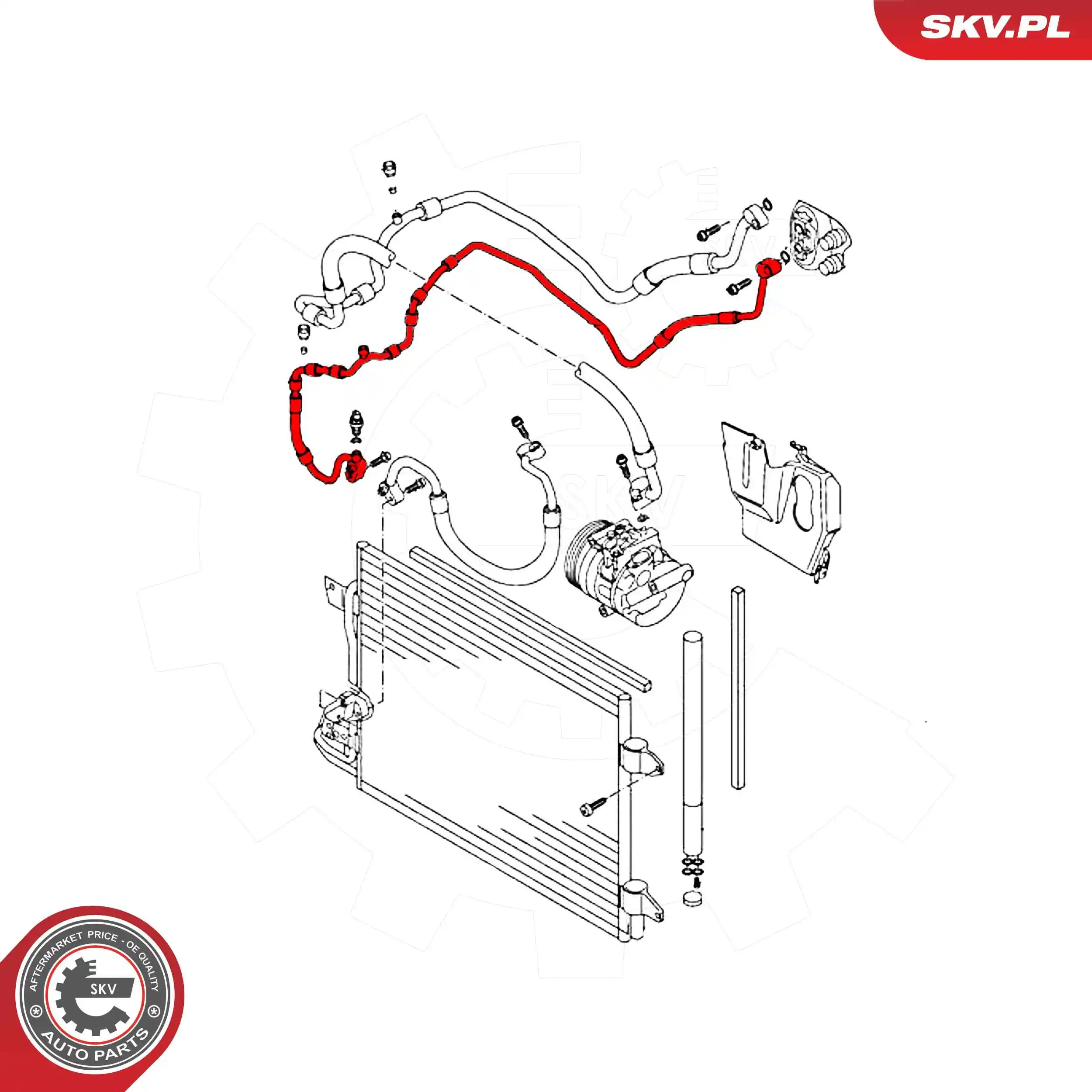 Шланг кондиционера, от радиатора к испарителю SKV 54SKV718