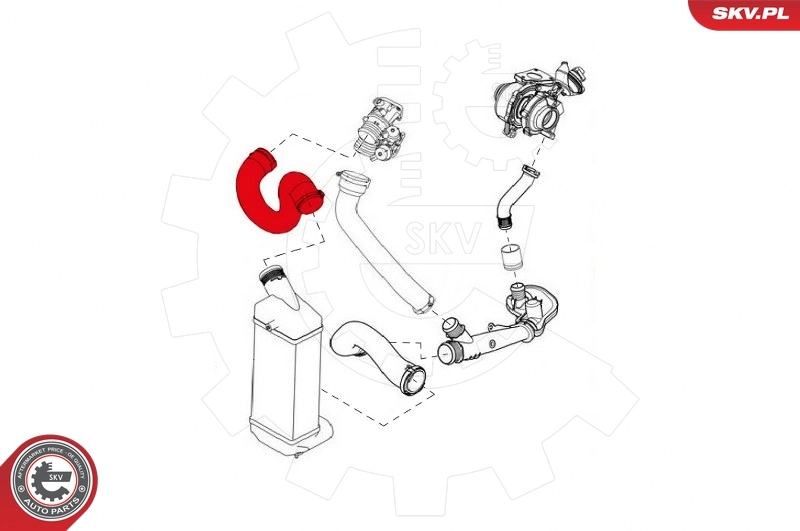 Купить 43SKV033 SKV Патрубок интеркулера