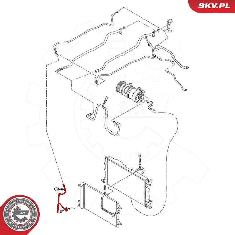 Шланг кондиционера, от радиатора к испарителю 43SKV501 SKV