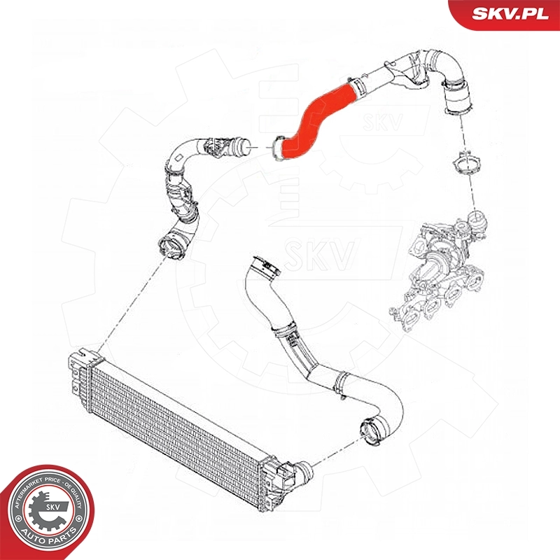 95529993 Opel Патрубок воздушный, выход из компрессора (наддув)