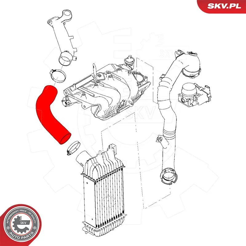 Купить 54SKV020 SKV Патрубок интеркулера