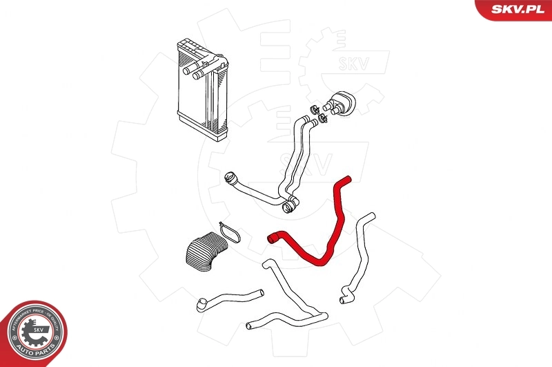 Купить 43SKV711 SKV Патрубок на печку