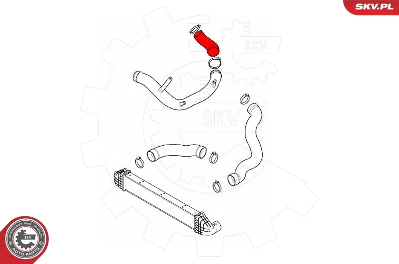 Шланг/патрубок интеркуллера SKV 43SKV180 цена, от 42.25 USD