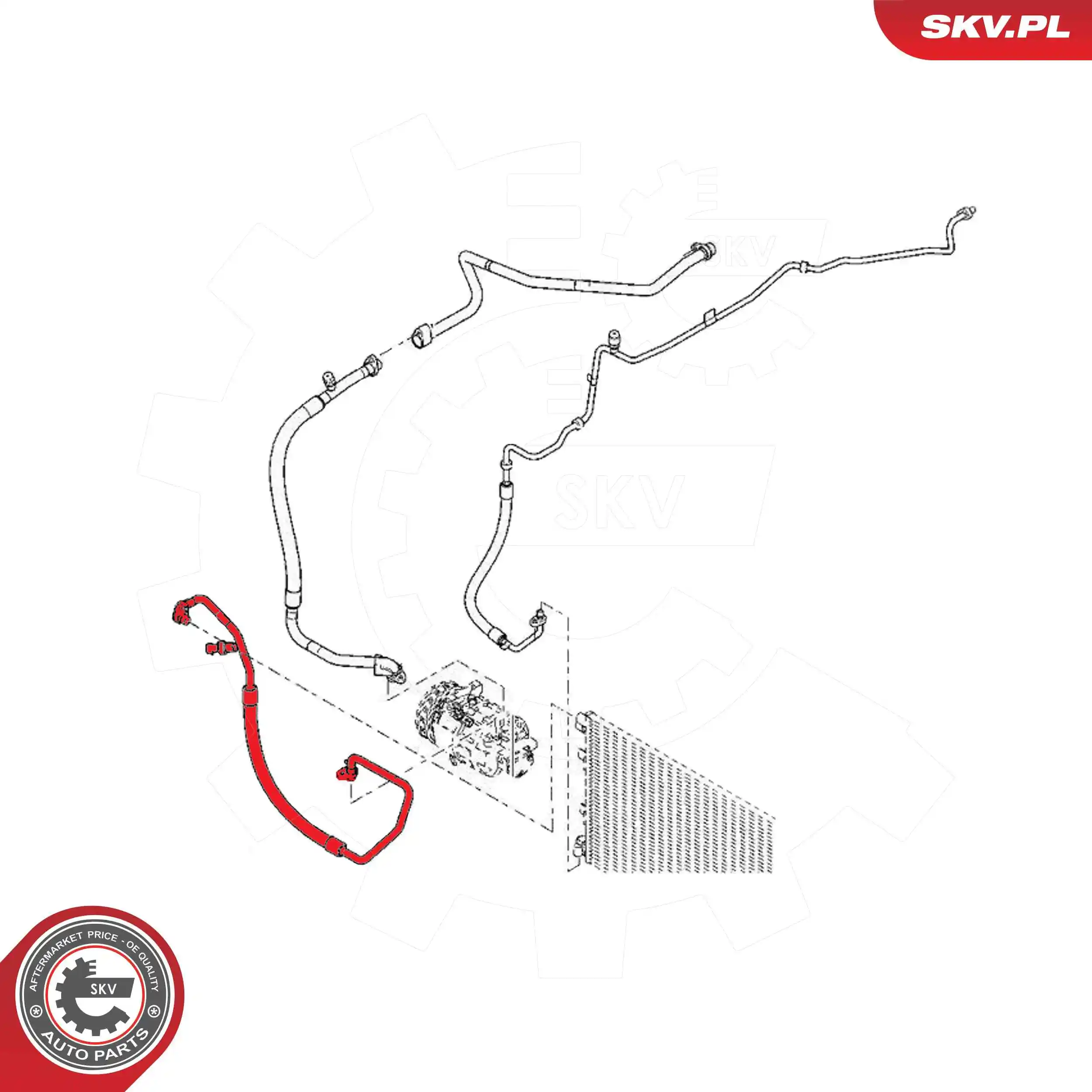 Купить 95521948 Peugeot/Citroen Шланг кондиционера, от компрессора к радиатору