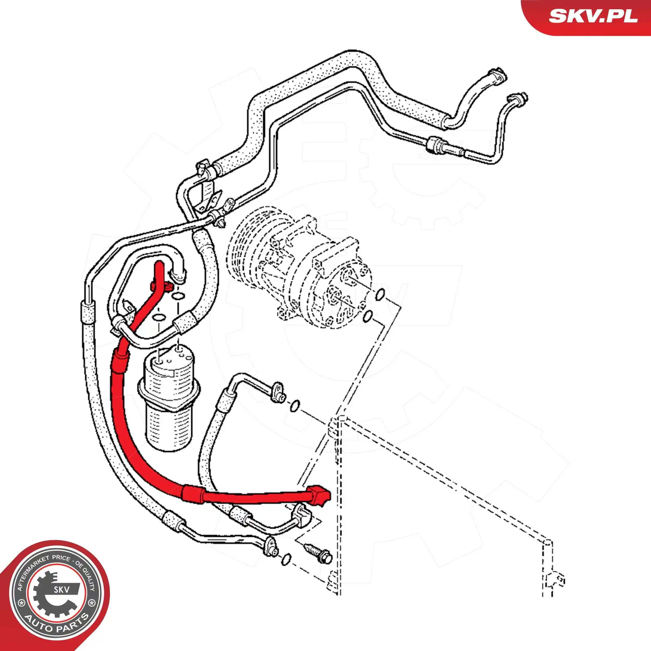 Шланг кондиционера, от осушителя к компрессору Opel 93861612