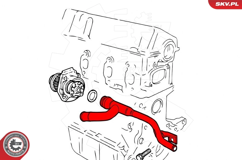 Mangueira (cano derivado) do sistema de esfriamento Fiat Punto 199