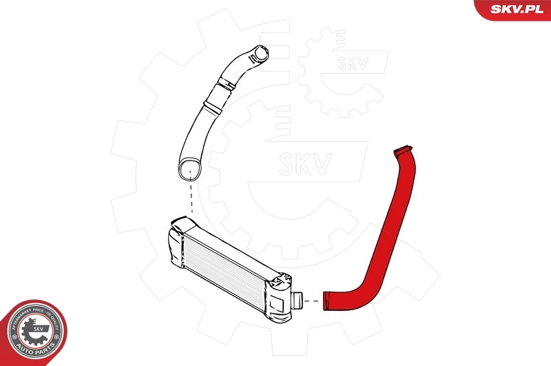 Шланг/патрубок интеркуллера SKV 24SKV905 цена, от 26.63 USD