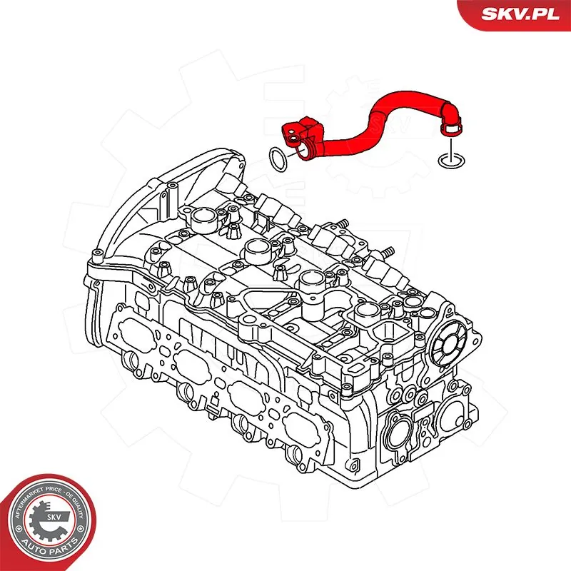 Cano derivado de ventilação de cárter (de separador de óleo) Volkswagen Polo 6 AW1, BZ1, AE1