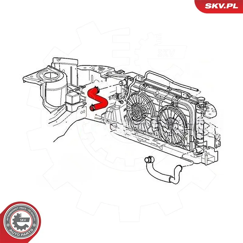 Купить 43SKV610 SKV Патрубок радиатора