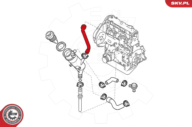 Cano derivado de ventilação de cárter (de separador de óleo) Citroen ZX N2