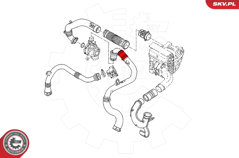 Купить 24SKV811 SKV Патрубок интеркулера