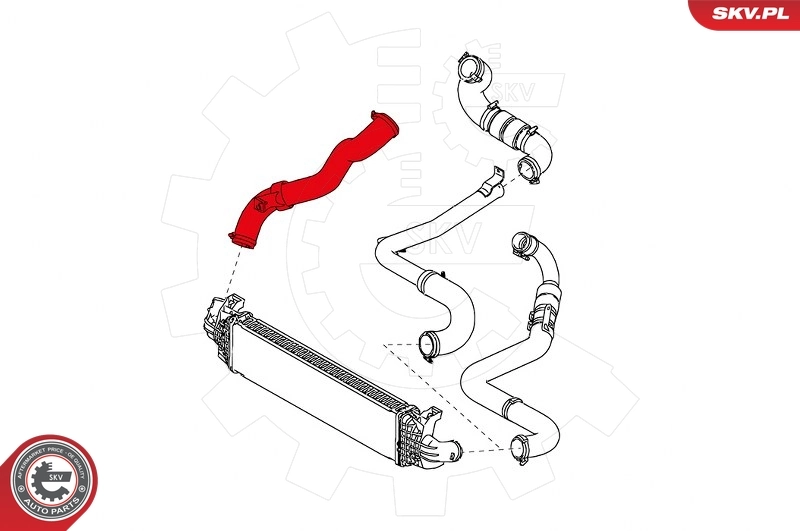 Шланг/патрубок интеркуллера SKV 43SKV041 цена, от 30.89 USD