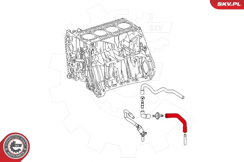 Cano derivado de ventilação de cárter (de separador de óleo) Mercedes Sprinter 906