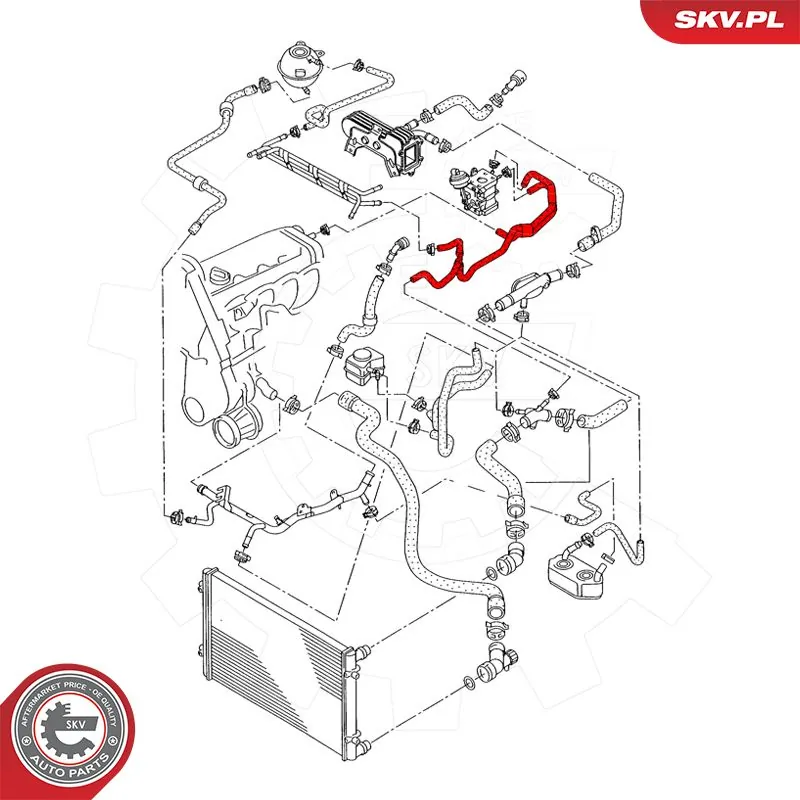 Купить 43SKV607 SKV Трубопроводы и шланги системы охлаждения