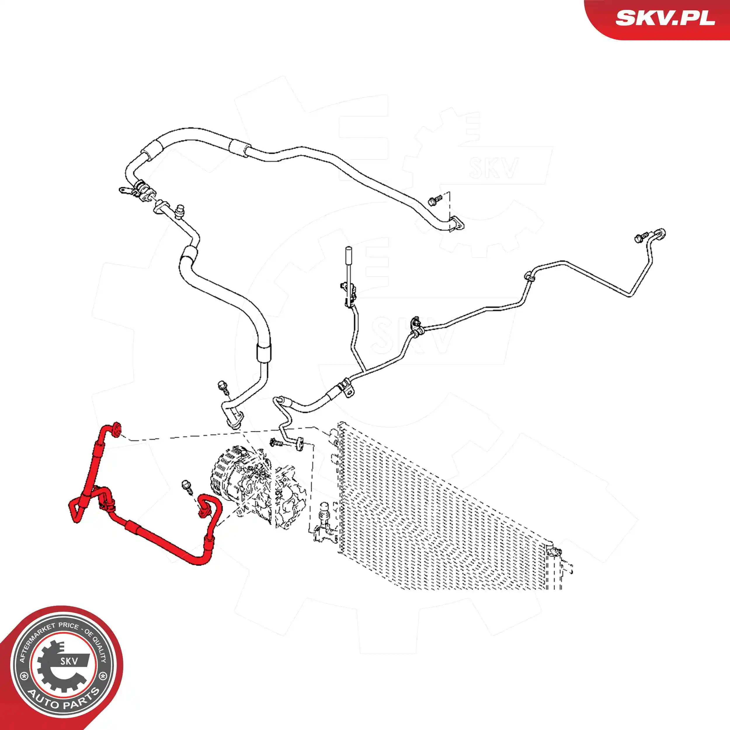 Шланг кондиционера, от компрессора к радиатору NTY CPRRE010 цена, от 31.67 USD