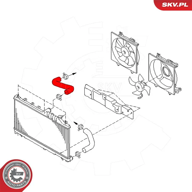 Купить 43SKV611 SKV Патрубок радиатора