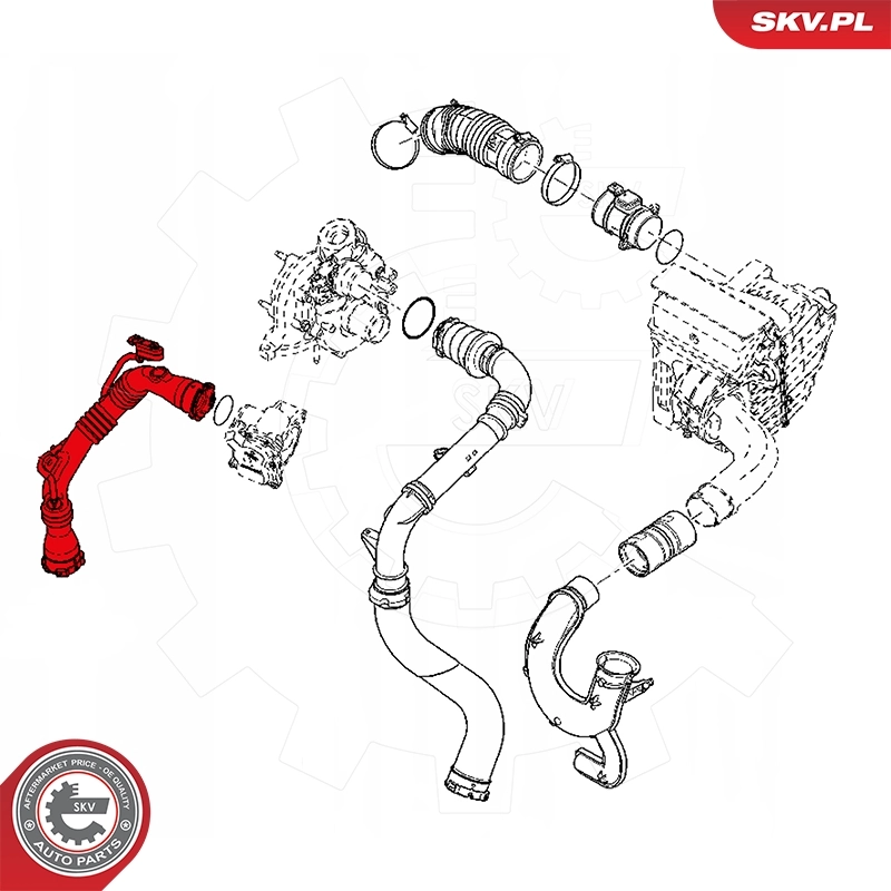 Купить 24SKV510 SKV Патрубок интеркулера
