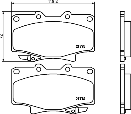 Передние тормозные колодки MKD502 Jurid/Bendix