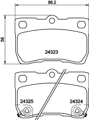 Колодки дисковые  Lexus IS седан (E2) (2005 - 2013) цена, от 25.53 USD