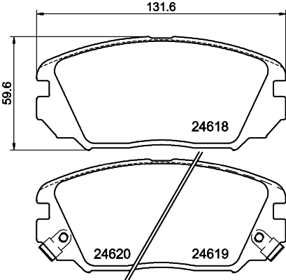 Колодки передние на Hyundai Grandeur  TG