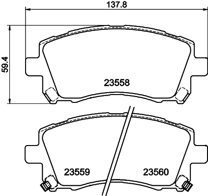  Sapatas do freio dianteiras de disco Subaru Outback II carrinha (B12, BE, BH) (1998 - 2003) II