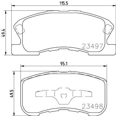 Передние тормозные колодки 0449197205 Daihatsu