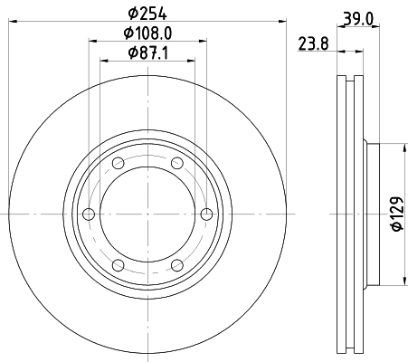 Купить Передние тормозные диски Митсубиси Л200  III K60, K70