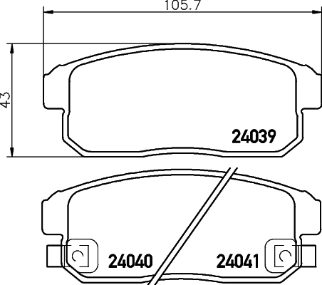AY060NS028 Nissan/Infiniti Колодки тормозные дисковые комплект