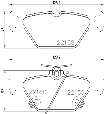  Sapatas do freio traseiras de disco Subaru Outback V carrinha (B15, BS) (2014 - 2019) V