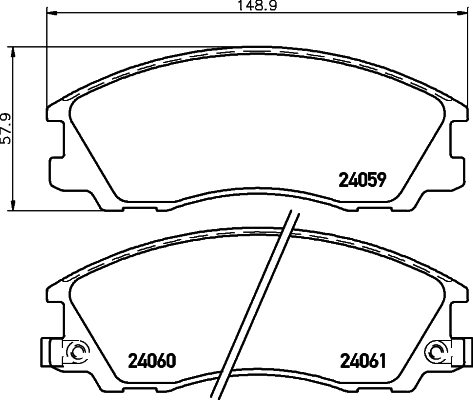 Передние тормозные колодки FR254630 ASM