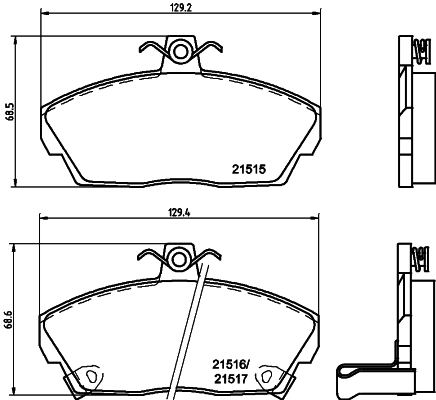 Передние тормозные колодки LP618 Polcar
