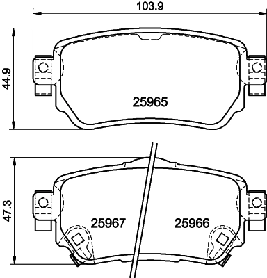  Задние тормозные колодки Nissan Qashqai 2