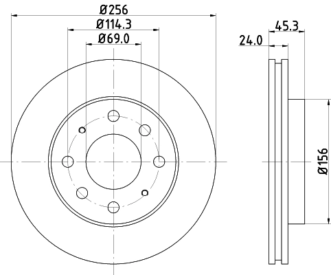  Disco do freio dianteiro Volvo S40 I sedan (VS) (1995 - 2003) I