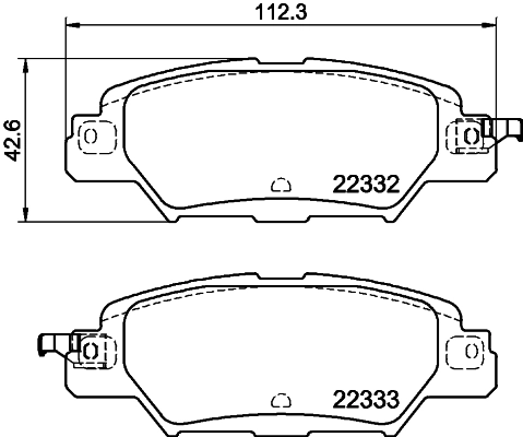 Задние тормозные колодки KBY62648Z Mazda