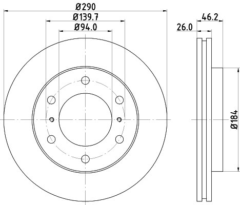 Тормоз дисковый передний ADG BDF019 цена, от 30.79 USD