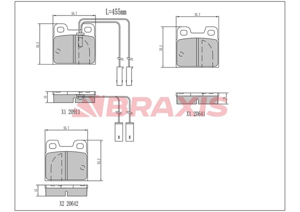 Sapatas do freio traseiras de disco Alfa Romeo Giulietta 116