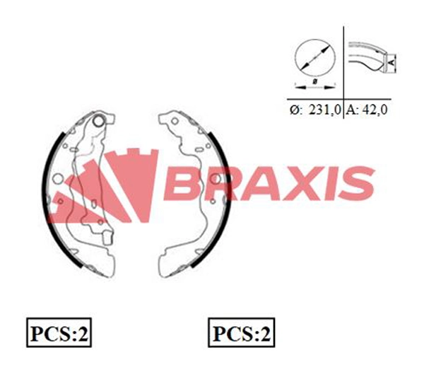 Sapatas do freio traseiras de tambor Renault Kangoo KW0, KW1
