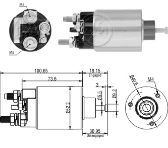Втягивающее реле стартера SS1010P AS/Auto Storm