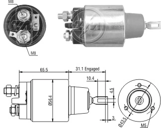 STC4462 Rover Тяговое реле стартера