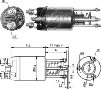 63223436 Magneti Marelli Тяговое реле стартера