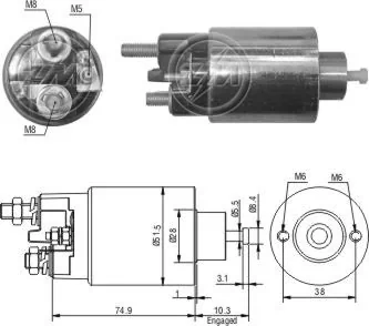 SS5037P AS/Auto Storm Тяговое реле стартера