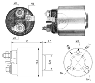 Relê retrator do motor de arranco para Volvo S40 I VS