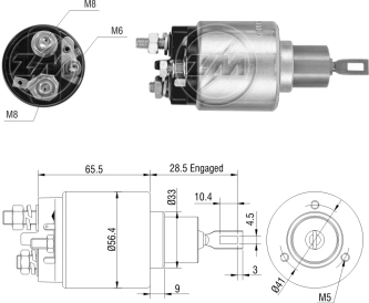 Relê retrator do motor de arranco para Fiat Palio  178DX